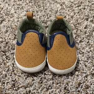Stylish Tan and Blue Kids Shoes
